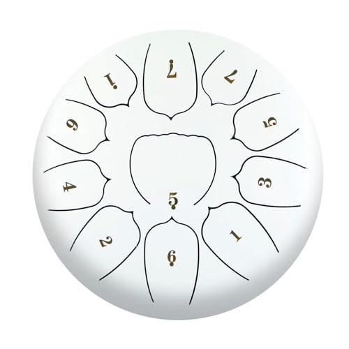 Bloepum 15,2 cm 11 Tone Steel Tongue Drum Hand Pan Drumstick Percussion Music Instrument Tamburin Drum Parts B Bloepum 15,2 cm 11 Tone Steel Tongue Drum Hand Pan Drumstick Percussion Music Instrument Tamburin Drum Parts B von Bloepum