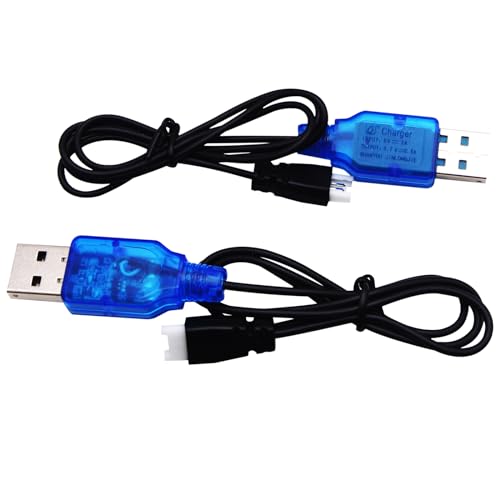 Blomiky 2 Pack 3,7 V Lithium-Batterie-USB-Ladekabel mit MX2.0-Stecker, geeignet für einige RC Flugzeug Shark Boot Hubschrauber Drohne Akku/T12 USB Blomiky 2 Pack 3,7 V Lithium-Batterie-USB-Ladekabel mit MX2.0-Stecker, geeignet für einige RC Flugzeug Shark Boot Hubschrauber Drohne Akku/T12 USB von Blomiky
