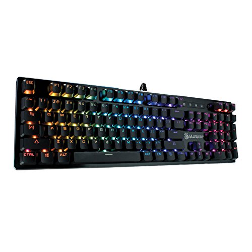 Bloody B820 Optical Mechanical Gaming Keyboard with Individually Backlit RGB LED Keys Wired, 104 Keys Standard, Red Switch - MX Red Equivalent for Windows PC Gamers and Laptop von Bloody