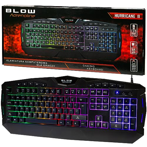 BLOW Gaming Tastatur für Spieler beleuchtet LED von Blow