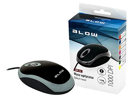 Blow MP-20 Optische Maus 1000DPI USB PC Notebook Plug and Play 3 Tasten Scroll-Rad Grau Blow MP-20 Optische Maus 1000DPI USB PC Notebook Plug and Play 3 Tasten Scroll-Rad Grau von Blow