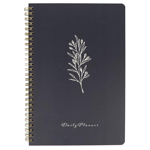BLU MONACO Minimalistischer Tagesplaner und Notizbuch mit Stundenplan – 160 Seiten, 80 Tage – Grau mit botanischem Design – ästhetischer Spiral-To-Do-Listen-Notizblock für einfache Aufgaben- und BLU MONACO Minimalistischer Tagesplaner und Notizbuch mit Stundenplan – 160 Seiten, 80 Tage – Grau mit botanischem Design – ästhetischer Spiral-To-Do-Listen-Notizblock für einfache Aufgaben- und von Blu Monaco