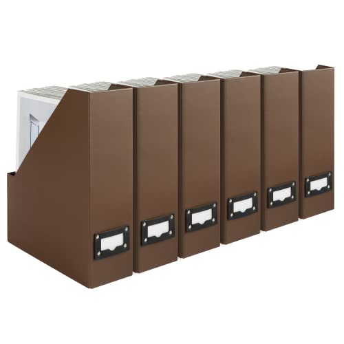 Blu Monaco Office modernes schwarz Stehsammler Halterung Set mit Leder Label Halter €“ Magazin Datei Box Set von 6 Brown. Blu Monaco Office modernes schwarz Stehsammler Halterung Set mit Leder Label Halter €“ Magazin Datei Box Set von 6 Brown. von Blu Monaco