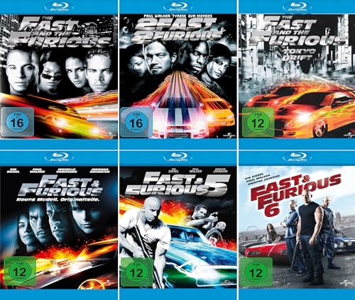 Fast and the Furious 1-6 (Teil 1+2+3+4+5+6) Collection [6-Blu-ray] von Blu-ray