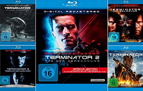 Terminator 1+2+3+4+5 im Set - Tag der Abrechnung - Rebellion der Maschinen - Die Erlösung - Genisys (5 Blu-ray) von Blu-ray