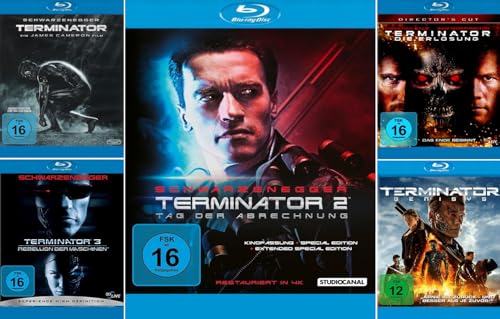 Terminator 1+2+3+4+5 im Set - Tag der Abrechnung - Rebellion der Maschinen - Die Erlösung - Genisys (5 Blu-ray) von Blu-ray