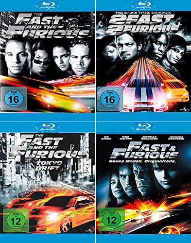 The Fast and the Furious 1-4 (Teil 1+2+3+4 Collection (4-Blu-ray) von Blu-ray