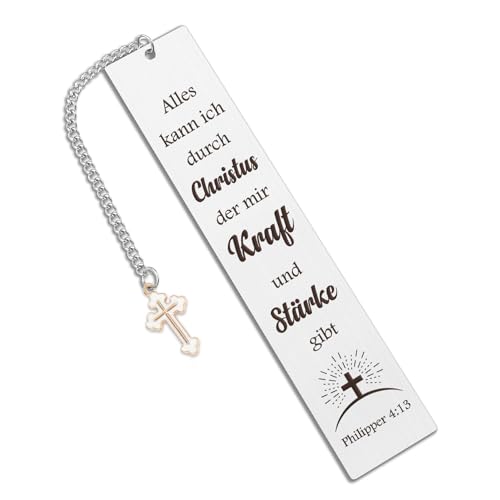 Christliche Geschenke für Firmung, Konfirmation, Kommunion, Erstkommunion,Taufe,Kreuz Bible Lesezeichen,Kleine Mutmacher Spirituelle Geschenke für Mädchen und Jungen, Patenkind von Bluckincle