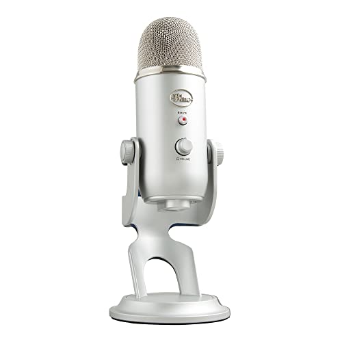Blue Microphones Yeti Professionelles USB-Mikrofon für Aufnahmen, Streaming, Podcasting, Broadcasting, Gaming, Voiceover und mehr, Plug 'n Play auf PC und Mac - Silber von Blue Microphones