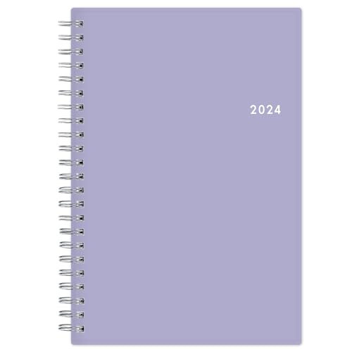 2024 Blue Sky™ Leeya Wochen-/Monatsplanungskalender, 12,7 x 20,3 cm, Lavendel, Januar bis Dezember von Blue Sky