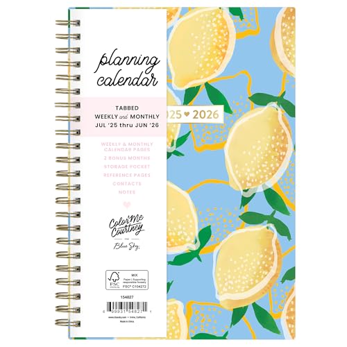 Blue Sky Color Me Courtney 2025-2026 Wochen- und Monatsplaner für das akademische Jahr, Juli 2025 - Juni 2026, 12,7 x 20,3 cm, Hardcover, Spiralbindung, laminierte Reiter, Aufbewahrungstasche, Blue Sky Color Me Courtney 2025-2026 Wochen- und Monatsplaner für das akademische Jahr, Juli 2025 - Juni 2026, 12,7 x 20,3 cm, Hardcover, Spiralbindung, laminierte Reiter, Aufbewahrungstasche, von Blue Sky