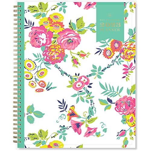 Day Designer for Blue Sky 2023 Wochen- und Monatsplaner 21,6 x 27,9 cm, transparenter Tascheneinband, Spiralbindung, Peyton White (103618-23) von Blue Sky