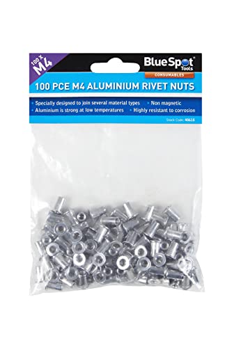 Blue Spot Tools 100 Stück M4 Aluminium Nietmuttern von Blue Spot Tools
