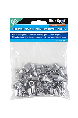 Blue Spot Tools 100 Stück M5 Aluminium-Nietmuttern Blue Spot Tools 100 Stück M5 Aluminium-Nietmuttern von Blue Spot Tools