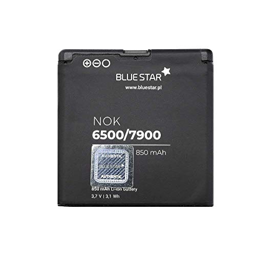 Bluestar Akku Ersatz kompatibel mit Nokia 6500 Classic / 7900 Pirsm 850mAhLi-lon Austausch Batterie Premium Accu BL-6P von Blue Star