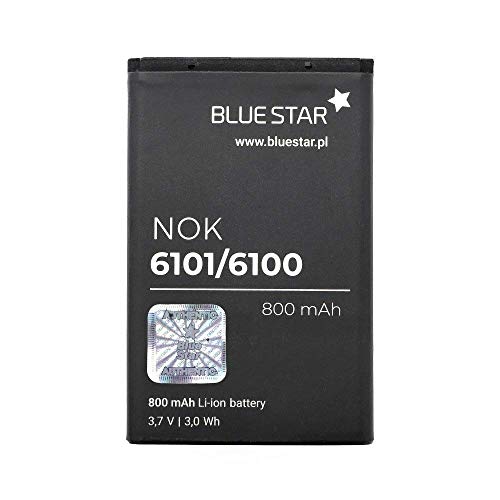Bluestar Akku Ersatz kompatibel mit Nokia BL-4C für: C2-05, X2, 6100, 6300, 2650, 2705,3500,5100 u.v.m 800 mAh Austausch Batterie Accu von Blue Star