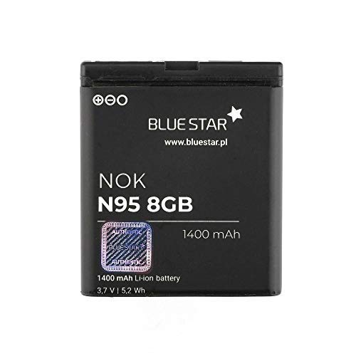 Bluestar Akku Ersatz kompatibel mit Nokia N93i / N95 8GB / N96 1100 mAh Austausch Batterie Accu Nokia BL-6F von Blue Star