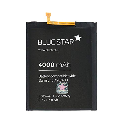 Bluestar Akku Ersatz kompatibel mit Samsung Galaxy A20/A30/A30S/A50 4000mAh Li-lon Austausch Batterie Accu EB-BA505ABU von Blue Star