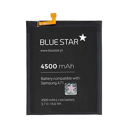 Bluestar Akku Ersatz kompatibel mit Samsung Galaxy A71 (A715F) 4500mAh Li-lon Austausch Batterie Accu EB-BA715ABY von Blue Star