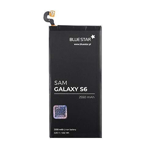 Bluestar Akku Ersatz kompatibel mit Samsung Galaxy S6 G920F 2550 mAh Austausch Batterie Accu EB-BG920ABE von Blue Star