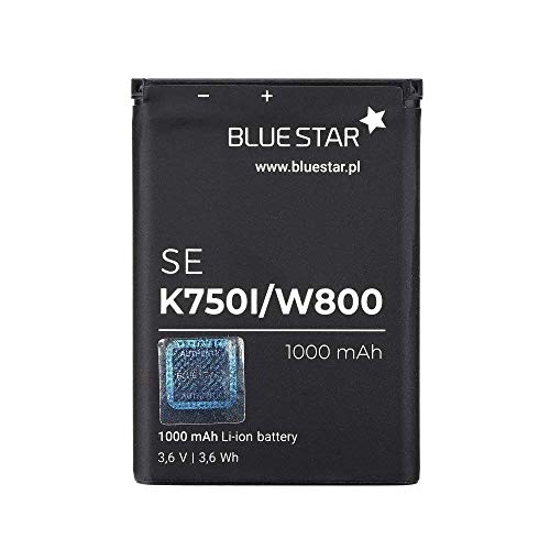 Bluestar Akku Ersatz kompatibel mit Sony Ericsson K750i 1000mAh 3,6V Li-lon Austausch Batterie Accu BST-36 W800, W550i, Z300 von Blue Star
