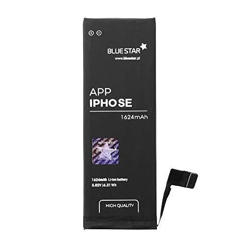 Bluestar Akku Ersatz kompatibel mit iPhone SE 1624 mAh 3,82V Austausch Batterie Handy Accu APN 616-00106 von Blue Star