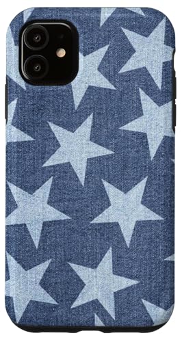 Hülle für iPhone 11 Blauer Stern auf marineblauem Y2K-Sternmuster Hülle für iPhone 11 Blauer Stern auf marineblauem Y2K-Sternmuster von Blue Star