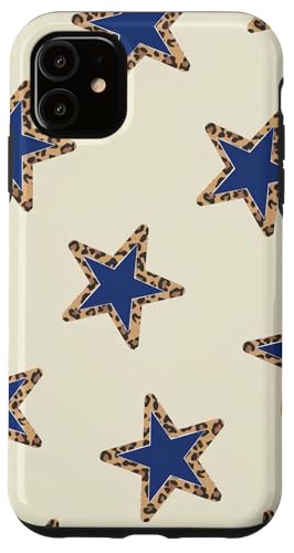 Marineblaues Stern-Leoparden-Motiv, niedlich Hülle für iPhone 11 Marineblaues Stern-Leoparden-Motiv, niedlich Hülle für iPhone 11 von Blue Star