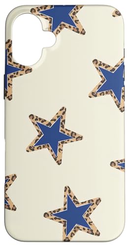Marineblaues Stern-Leoparden-Motiv, niedlich Hülle für iPhone 16 Plus Marineblaues Stern-Leoparden-Motiv, niedlich Hülle für iPhone 16 Plus von Blue Star