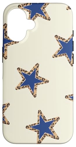Marineblaues Stern-Leoparden-Motiv, niedlich Hülle für iPhone 16 Marineblaues Stern-Leoparden-Motiv, niedlich Hülle für iPhone 16 von Blue Star