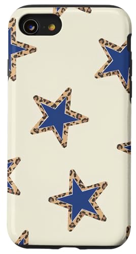 Marineblaues Stern-Leoparden-Motiv, niedlich Hülle für iPhone SE (2020) / 7 / 8 von Blue Star