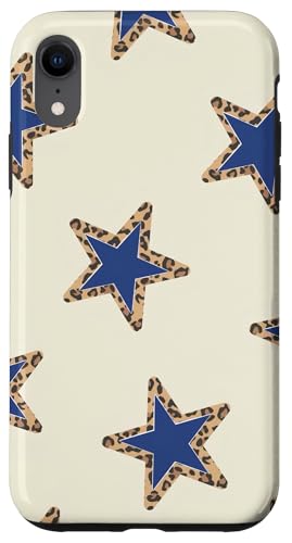 Marineblaues Stern-Leoparden-Motiv, niedlich Hülle für iPhone XR Marineblaues Stern-Leoparden-Motiv, niedlich Hülle für iPhone XR von Blue Star