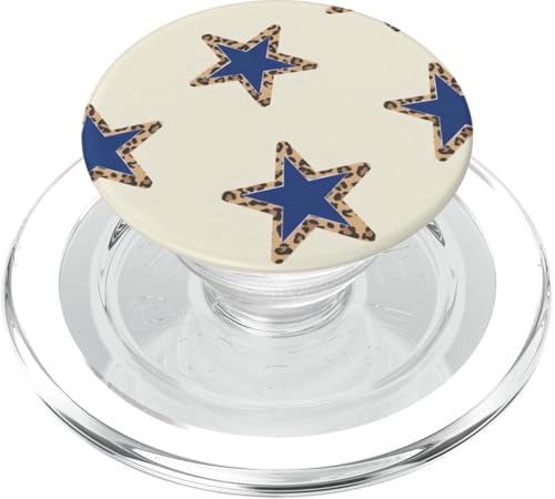 Marineblaues Stern-Leoparden-Motiv, niedlich PopSockets PopGrip für MagSafe Marineblaues Stern-Leoparden-Motiv, niedlich PopSockets PopGrip für MagSafe von Blue Star