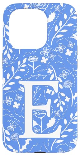 Blau-weißes Toile-Monogramm, Anfangsbuchstabe E Hülle für iPhone 15 Pro Blau-weißes Toile-Monogramm, Anfangsbuchstabe E Hülle für iPhone 15 Pro von Blue Toile Monogram Initials