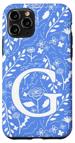 Blau-weißes Toile-Monogramm, Anfangsbuchstabe G Hülle für iPhone 11 Pro Blau-weißes Toile-Monogramm, Anfangsbuchstabe G Hülle für iPhone 11 Pro von Blue Toile Monogram Initials