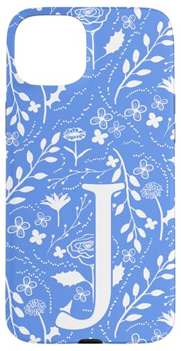 Blau-weißes Toile-Monogramm, Anfangsbuchstabe J Hülle für iPhone 15 Plus Blau-weißes Toile-Monogramm, Anfangsbuchstabe J Hülle für iPhone 15 Plus von Blue Toile Monogram Initials
