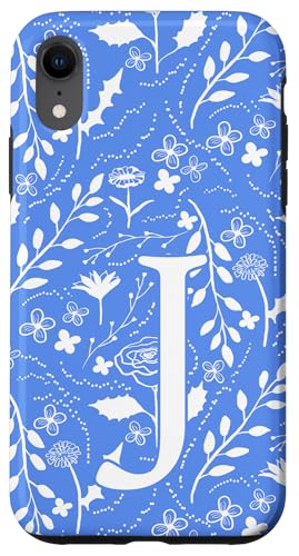 Blau-weißes Toile-Monogramm, Anfangsbuchstabe J Hülle für iPhone XR Blau-weißes Toile-Monogramm, Anfangsbuchstabe J Hülle für iPhone XR von Blue Toile Monogram Initials