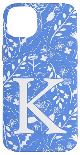 Blau-weißes Toile-Monogramm, Anfangsbuchstabe K Hülle für iPhone 14 Plus Blau-weißes Toile-Monogramm, Anfangsbuchstabe K Hülle für iPhone 14 Plus von Blue Toile Monogram Initials
