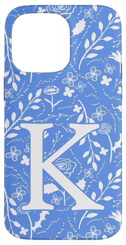 Blau-weißes Toile-Monogramm, Anfangsbuchstabe K Hülle für iPhone 14 Pro Max Blau-weißes Toile-Monogramm, Anfangsbuchstabe K Hülle für iPhone 14 Pro Max von Blue Toile Monogram Initials