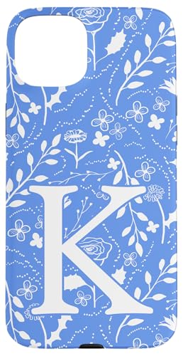 Blau-weißes Toile-Monogramm, Anfangsbuchstabe K Hülle für iPhone 15 Plus Blau-weißes Toile-Monogramm, Anfangsbuchstabe K Hülle für iPhone 15 Plus von Blue Toile Monogram Initials