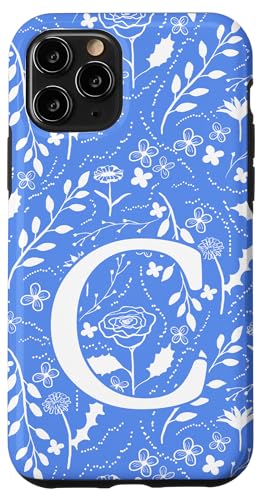 Blau-weißes Toile-Monogramm mit Blumenmuster, Anfangsbuchstabe C Hülle für iPhone 11 Pro Blau-weißes Toile-Monogramm mit Blumenmuster, Anfangsbuchstabe C Hülle für iPhone 11 Pro von Blue Toile Monogram Initials