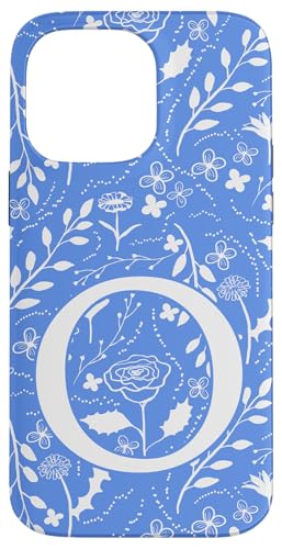 Blau-weißes Toile-Monogramm mit Blumenmuster, Anfangsbuchstabe O Hülle für iPhone 14 Pro Max Blau-weißes Toile-Monogramm mit Blumenmuster, Anfangsbuchstabe O Hülle für iPhone 14 Pro Max von Blue Toile Monogram Initials