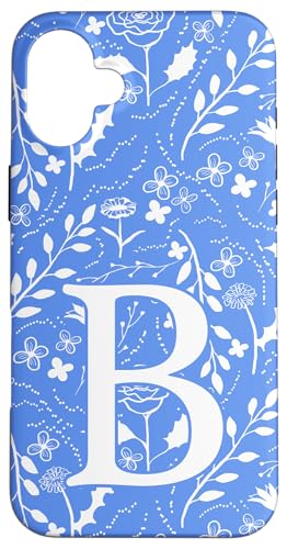 Blau-weißes florales Toile-Monogramm, Anfangsbuchstabe B Hülle für iPhone 16 Plus Blau-weißes florales Toile-Monogramm, Anfangsbuchstabe B Hülle für iPhone 16 Plus von Blue Toile Monogram Initials