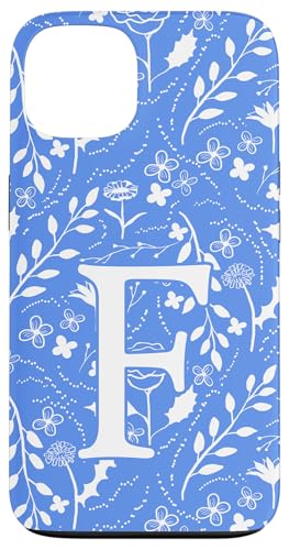 Monogramm-Initialbuchstabe F, Blumenmuster, Blau und Weiß Hülle für iPhone 13 Monogramm-Initialbuchstabe F, Blumenmuster, Blau und Weiß Hülle für iPhone 13 von Blue Toile Monogram Initials