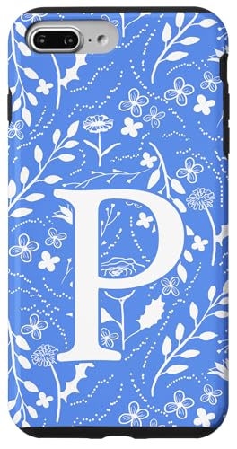 Monogramm-Initialbuchstabe P, Blumenmuster, Blau und Weiß Hülle für iPhone 7 Plus/8 Plus Monogramm-Initialbuchstabe P, Blumenmuster, Blau und Weiß Hülle für iPhone 7 Plus/8 Plus von Blue Toile Monogram Initials