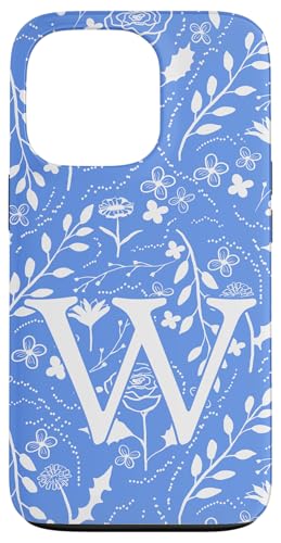 Monogramm-Initialbuchstabe W, Blumenmuster, Blau und Weiß Hülle für iPhone 13 Pro Monogramm-Initialbuchstabe W, Blumenmuster, Blau und Weiß Hülle für iPhone 13 Pro von Blue Toile Monogram Initials