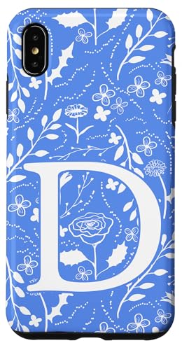 Monogramm "Toile" mit Blumenmuster, Anfangsbuchstabe D, Blau / Weiß Hülle für iPhone XS Max Monogramm "Toile" mit Blumenmuster, Anfangsbuchstabe D, Blau / Weiß Hülle für iPhone XS Max von Blue Toile Monogram Initials