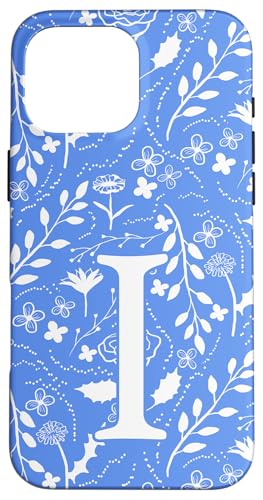 Monogramm "Toile" mit Blumenmuster, Anfangsbuchstabe I, Blau / Weiß Hülle für iPhone 16 Pro Max Monogramm "Toile" mit Blumenmuster, Anfangsbuchstabe I, Blau / Weiß Hülle für iPhone 16 Pro Max von Blue Toile Monogram Initials