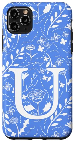 Toile Floral Monogramm Initial Buchstabe U Blau / Weiß Hülle für iPhone 11 Pro Max Toile Floral Monogramm Initial Buchstabe U Blau / Weiß Hülle für iPhone 11 Pro Max von Blue Toile Monogram Initials