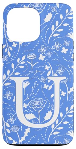 Toile Floral Monogramm Initial Buchstabe U Blau / Weiß Hülle für iPhone 13 Pro Max Toile Floral Monogramm Initial Buchstabe U Blau / Weiß Hülle für iPhone 13 Pro Max von Blue Toile Monogram Initials